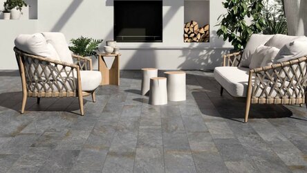 Venkovní šedá dlažba na terase Walk