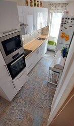 Kuchyně v dekoru designové dlažby a obkladu Carpet