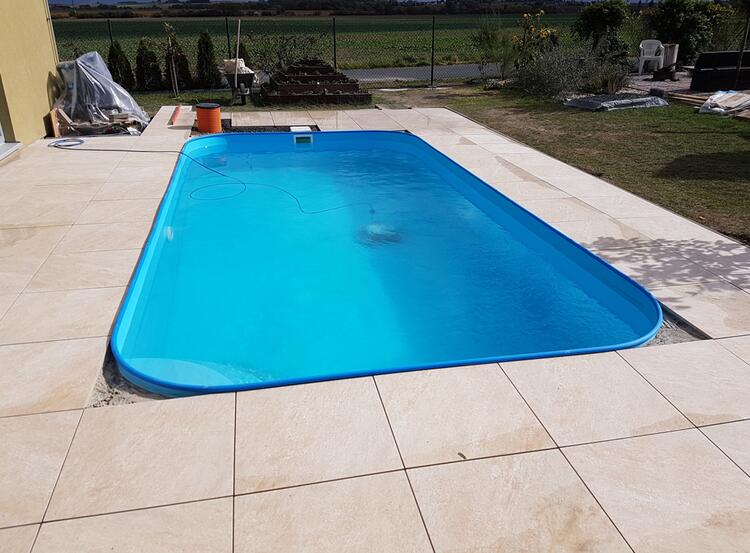 2cm dlažba na terasu imitace kamene Manhattan Beige 60x60x2 cm 1. jakost