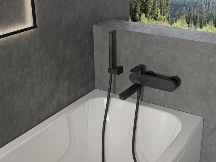 CR 022.20BL Vanová nástěnná baterie bez sprchového setu, černá