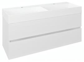 Dvojumyvadlová skříňka 118×50×43,5 cm bílá lesk – Sapho ODETTA DT120-3030 | Více -