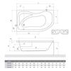 Asymetrická akrylátová vana 150×90 cm (L) - Roth 8410000